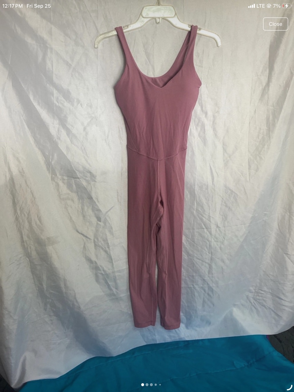 Lululemon aling Sleeveless Mauve Jumpsuit